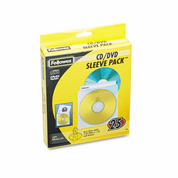 FEL90661 Two-Sided CD/DVD Sleeve Refills for Softworks File, 25/Pack By FELLOWES MFG. CO.