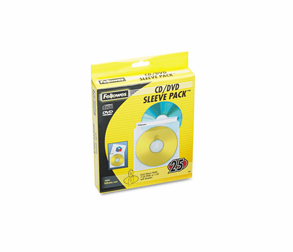 FEL90661 Two-Sided CD/DVD Sleeve Refills for Softworks File, 25/Pack By FELLOWES MFG. CO.