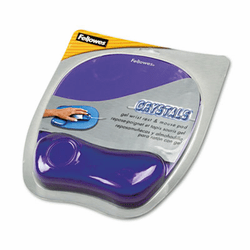 FEL91441 Gel Crystals Mouse Pad w/Wrist Rest, Rubber Back, 7 15/16 x 9-1/4, Purple By FELLOWES MFG. CO.