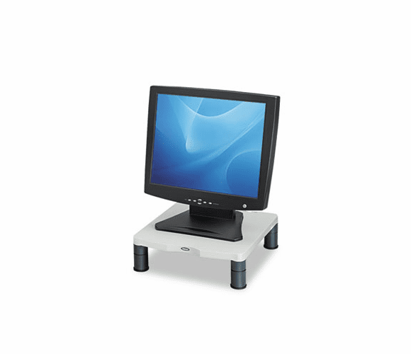 FEL91712 Height-Adjust Standard Monitor Riser, 13 1/8 x 13 1/2d x2-4, Platinum By FELLOWES MFG. CO.