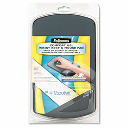 FEL9175101 Wrist Support with Microban Protection, Graphite/Black By FELLOWES MFG. CO.