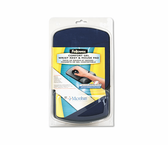 FEL9175401 Wrist Support with Microban Protection, Sapphire/Black By FELLOWES MFG. CO.