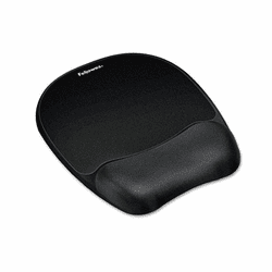 FEL9176501 Mouse Pad w/Wrist Rest, Nonskid Back, 8 x 9-1/4, Black By FELLOWES MFG. CO.