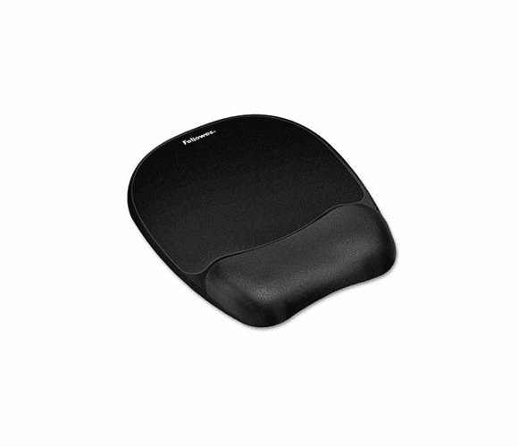 FEL9176501 Mouse Pad w/Wrist Rest, Nonskid Back, 8 x 9-1/4, Black By FELLOWES MFG. CO.