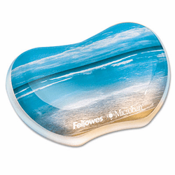 FEL9179501 Gel Wrist Rest, Photo, 4 9/10" x 3 4/10", Sandy Beach By FELLOWES MFG. CO.
