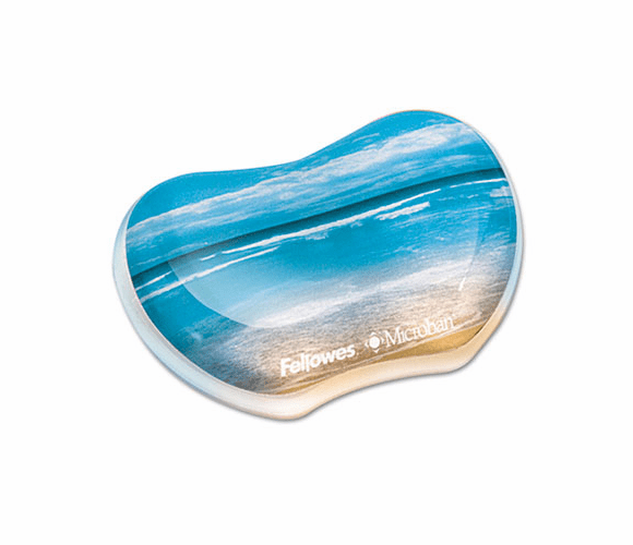 FEL9179501 Gel Wrist Rest, Photo, 4 9/10" x 3 4/10", Sandy Beach By FELLOWES MFG. CO.