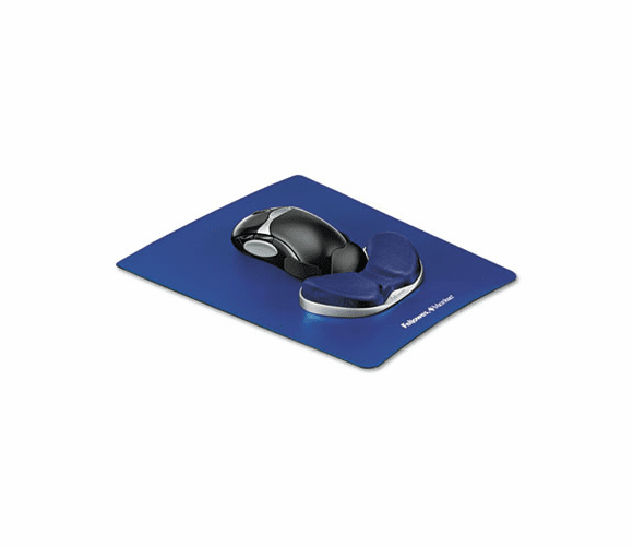 FEL9180201 Memory Foam Gliding Palm Support w/Mouse Pad, Saphire By FELLOWES MFG. CO.