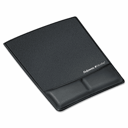 FEL9180901 Memory Foam Wrist Rest w/Attached Mouse Pad, Black By FELLOWES MFG. CO.