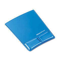 FEL9182201 Gel Wrist Support w/Attached Mouse Pad, Blue By FELLOWES MFG. CO.