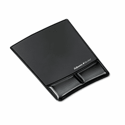 FEL9182301 Gel Wrist Support w/Attached Mouse Pad, Black By FELLOWES MFG. CO.