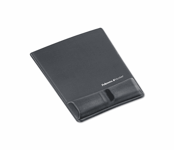 FEL9184001 Memory Foam Wrist Support w/Attached Mouse Pad, Graphite By FELLOWES MFG. CO.