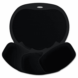 FEL93730 Easy Glide Gel Mouse Pad w/Wrist Rest, 10 x 12, Black/Black By FELLOWES MFG. CO.