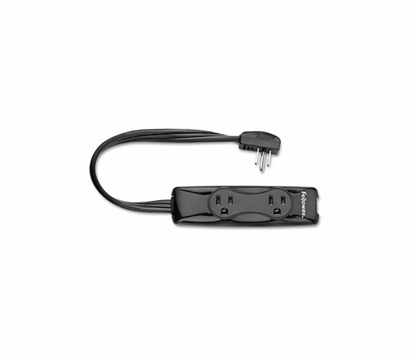 FEL9904801 Travel Surge Protector, 4-Outlet, 350 Joules, 11" Cord, Black By FELLOWES MFG. CO.