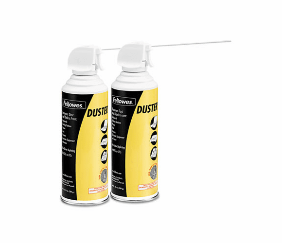 FEL9963201 Air Duster, 152A Liquefied Gas, 10oz Can, Two Per Pack By FELLOWES MFG. CO.