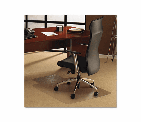 FLR1113423LR ClearTex Ultimat Polycarbonate Chair Mat for Carpet, 48 x 53, With Lip, Clear By FLOORTEX