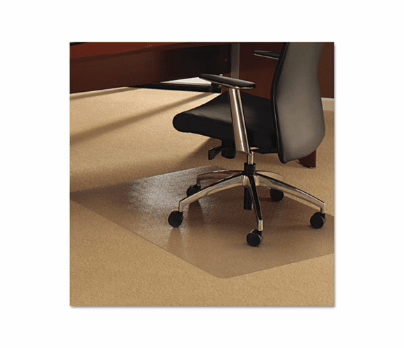 FLR1113427ER ClearTex Ultimat Chair Mat for Plush Pile Carpets, 48 x 53, Clear By FLOORTEX