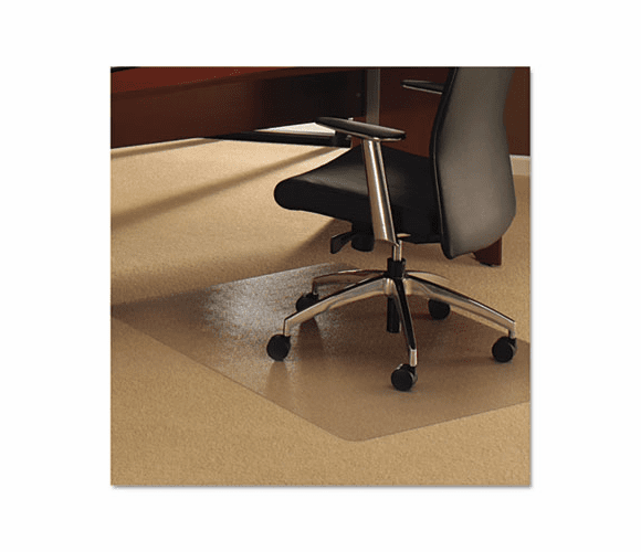 FLR1115227ER ClearTex Ultimat Chair Mat for Plush Pile Carpets, 48 x 60, Clear By FLOORTEX