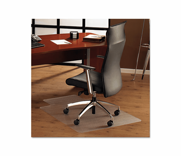 FLR1213419LR ClearTex Ultimat Polycarbonate Chair Mat for Hard Floors, 48x53, With Lip, Clear By FLOORTEX