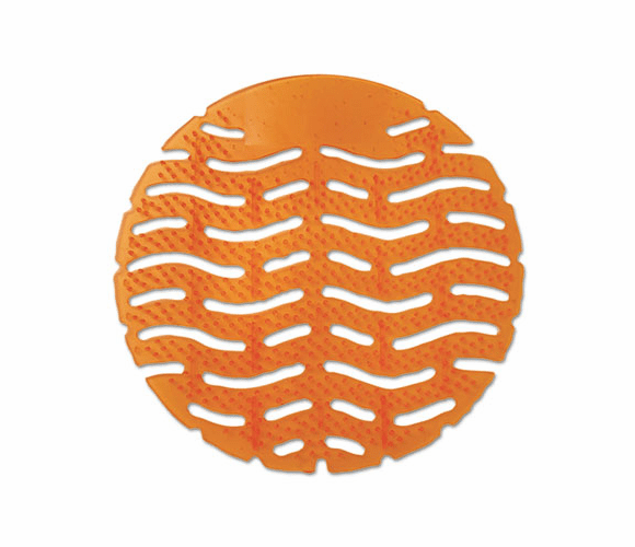 FPIWDS10MAN Wave Urinal Deodorizer Screen, Mango Scent, Orange, 10 per Box By FRESH PRODUCTS