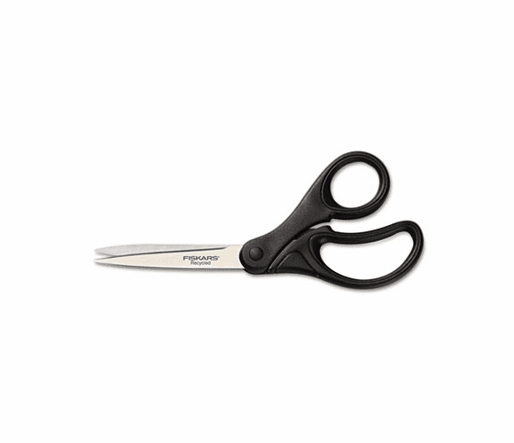 FSK01004254J Recycled Scissors, 8 in. Length, Bent Handle, Black By FISKARS MANUFACTURING CORP