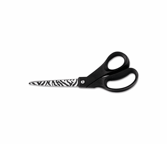 FSK01004421 Zebra Patterned Performance Scissors, 8 in. Length, Bent, Black Handle By FISKARS MANUFACTURING CORP