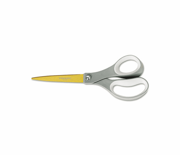 FSK01004709 ErgoSharp Titanium Soft Grip Scissors, 8 in. Length, Straight, Gray By FISKARS MANUFACTURING CORP