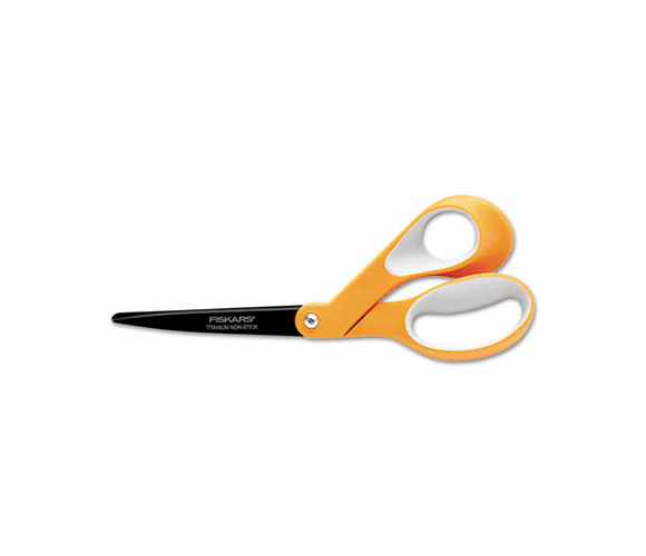 FSK01005390 Premier Non-Stick Titanium Softgrip Scissors, 8" Length, Orange/Gray By FISKARS MANUFACTURING CORP