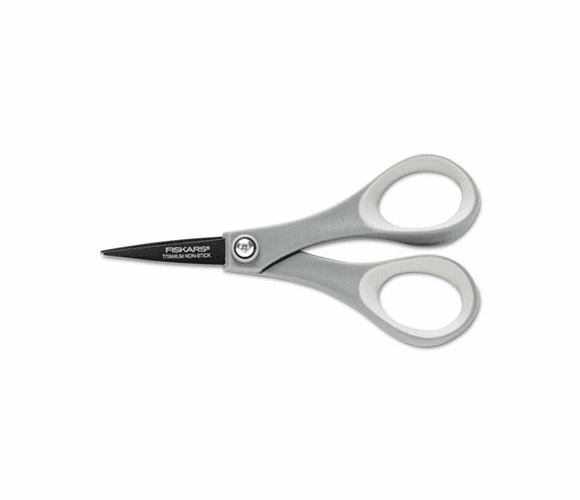 FSK01005411 Recycled Everyday Titanium Softgrip Scissors, 5" Length, Orange/Gray By FISKARS MANUFACTURING CORP