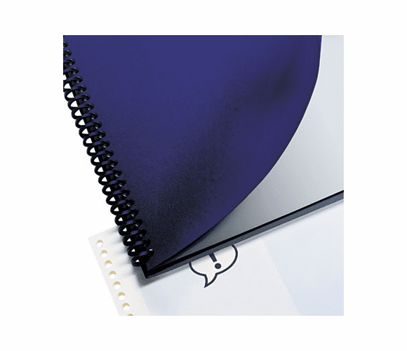 GBC2000711 Leather Look Binding System Covers, 11-1/4 x 8-3/4, Navy, 200 Sets/Box By SWINGLINE