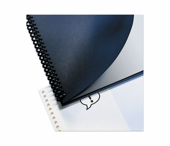 GBC2000712 Leather Look Binding System Covers, 11-1/4 x 8-3/4, Black, 200 Sets/Box By SWINGLINE