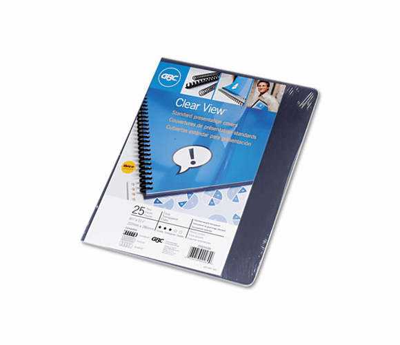 GBC2001036 Clear View Presentation Binding System Cover, 11-1/4 x 8-3/4, Clear, 25/Pack By SWINGLINE
