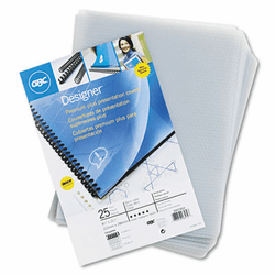 GBC2001854 Designer Premium Plus Presentation Covers, 11-1/4 x 8-3/4, Frost, 25/Pack By GBC-COMMERCIAL & CONSUMER GRP