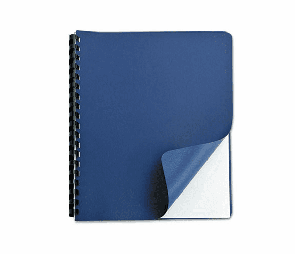 GBC25030 Grain Presentation Cover, 11-1/4 x 8-3/4, Embossed Texture, Navy Blue, 50 Covers By SWINGLINE