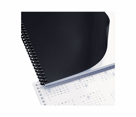 GBC2514493 Opaque Plastic Presentation Binding System Covers, 11 x 8-1/2, Black, 50/Pack By SWINGLINE