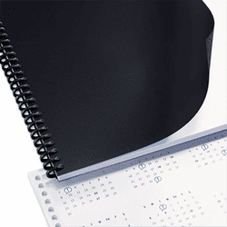 GBC2514493 Opaque Plastic Presentation Binding System Covers, 11 x 8-1/2, Black, 50/Pack By SWINGLINE