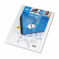GBC2514501 Design View Binding System Covers, 11-1/4 x 8-3/4, Frost, 25/Pack By SWINGLINE