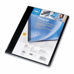 GBC25703 Opaque Plastic Binding System Covers, 11-1/4 x 8-3/4, Black, 25/Pack By SWINGLINE