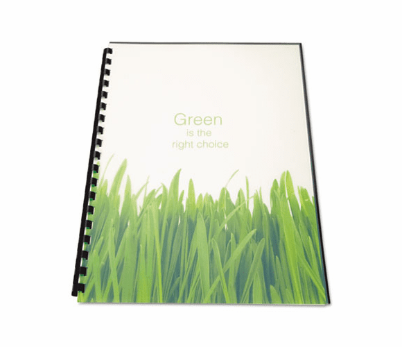 GBC25817 100% Recycled Poly Binding Cover, 11 x 8-1/2, Frost, 25/Pack By SWINGLINE