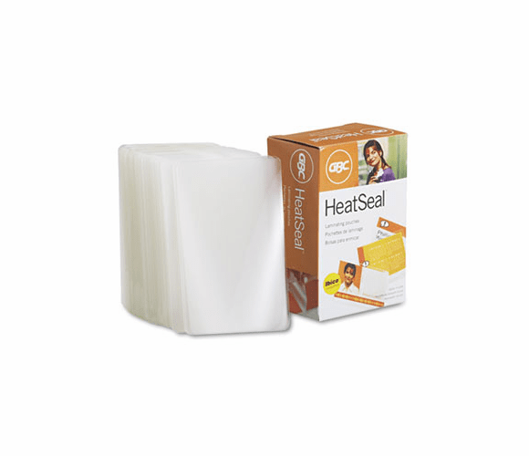 GBC3300371 HeatSeal Laminating Pouches, 7 mil, 2 3/16 x 3 11/16, Business Card Size, 100 By SWINGLINE