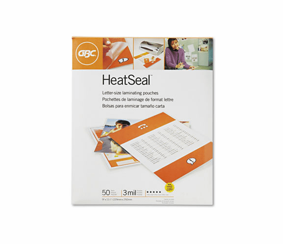 GBC3745690 HeatSeal Laminating Pouches, 3 mil, 9 x 11 1/2, 50/Box By SWINGLINE