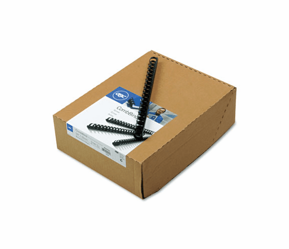 GBC4000092 CombBind Standard Spines, 5/8" Diameter, 125 Sheet Capacity, Black, 100/Box By SWINGLINE