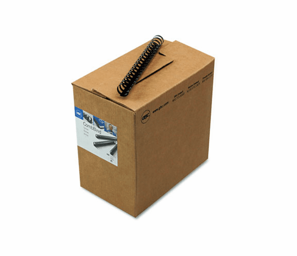 GBC4000118 CombBind Standard Spines, 1" Diameter, 200 Sheet Capacity, Black, 100/Box By SWINGLINE
