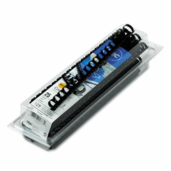 GBC4090046 CombBind Standard Spines, 5/8" Diameter, 125 Sheet Capacity, Black, 25/Box By SWINGLINE