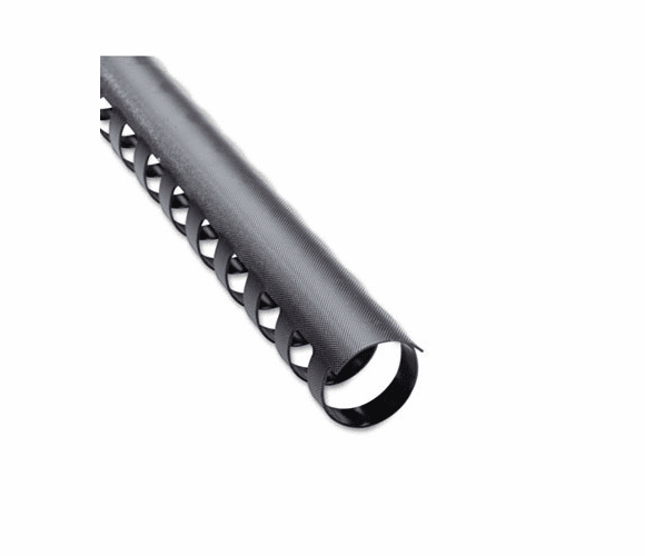 GBC4090310 CombBind Premium Matte Spines, 1/2" Diameter, 85 Sheet Capacity, Black, 100/Pack By SWINGLINE