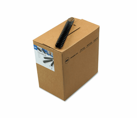 GBC4200010 CombBind Standard Spines, 1-1/2" Diameter, 320 Sheet Capacity, Black, 100/Box By SWINGLINE