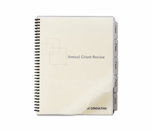 GBC9675044 Customizable Index Tabs For Binding Systems, 5-Tab, Letter, White By SWINGLINE