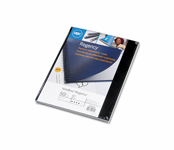 GBC9742230 VeloBind Presentation Covers, 11 x 8-1/2, Black, 50/Pack By SWINGLINE