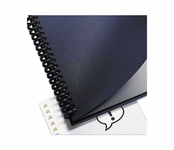 GBC9742490 Leather Look Binding System Covers, 11 x 8-1/2, Navy/Navy, 100 Sets/Box By SWINGLINE