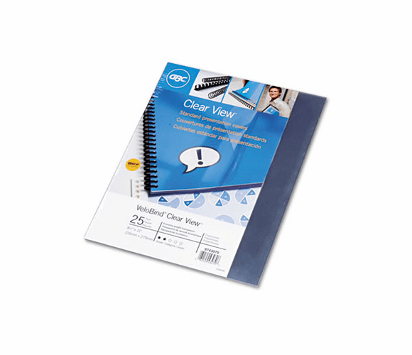 GBC9743070 VeloBind Presentation Covers, 11 x 8-1/2, Clear, 25/Pack By SWINGLINE