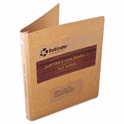 GDP00009 Select Zero Waste Chipboard Binder, 1/2" Capacity, 8-1/2 x 11, Brown Kraft By SUSTAINABLE GROUP